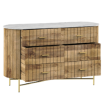 Piano Natural 6 Drawer Chest Of Drawer - Image 5