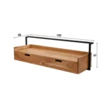 Moderate Wooden Console Table\Desk with Storage - Image 5