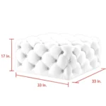 Lester Modern Navy Solid Velvet Poufs With Amazing Design - Image 6