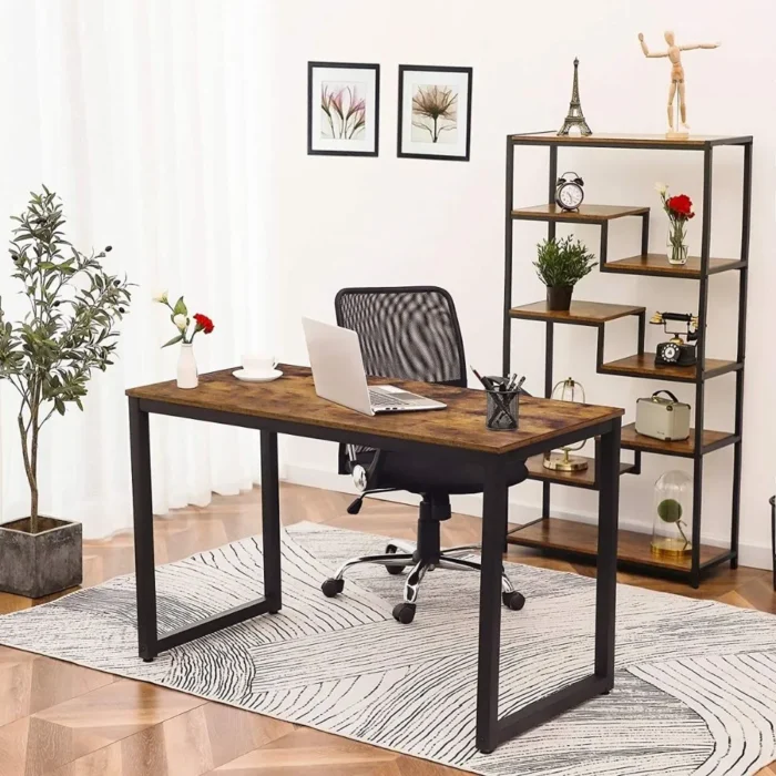 5-95 Mid-century Modern Wood Office Table | Home Office Computer Desk - Image 1