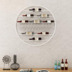 PRITI : Modern Metal White Round Wine Rack