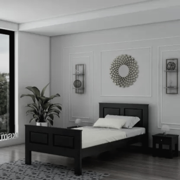 6-11 Priti : Drancy Single Bed in Black - Image 2