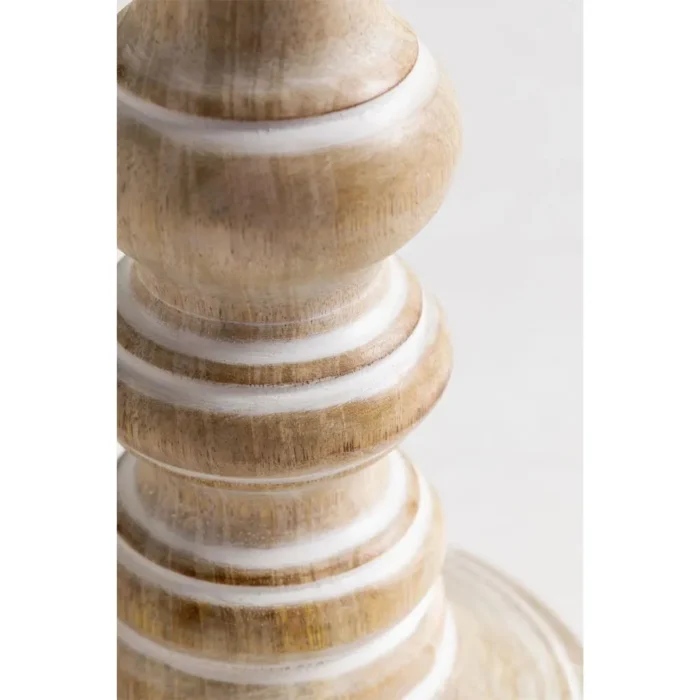 6-120 SET OF 2 MANGO WOODEN CANDLE HOLDERS SADEL - Image 5