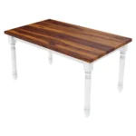 PRITI : Manila Two Tone Solid Wood Farmhouse Dining Table & Arm Chair Set - Image 7