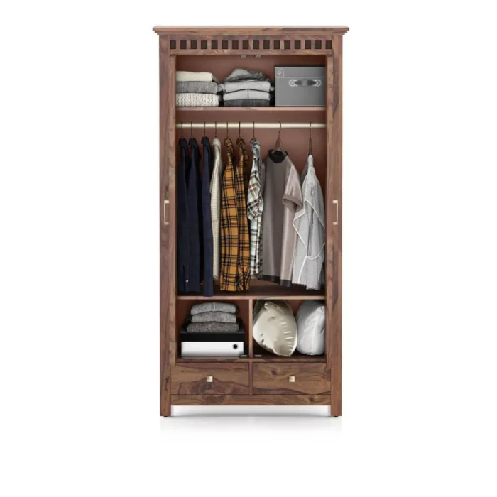 Venus Solid Wood 2 Door Wardrobe - Image 6
