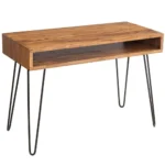 RETRO STURDY STONE FINISH HOME OFFICE DESK IN NATURAL SHEESHAM SOLID ROSEWOOD - Image 2