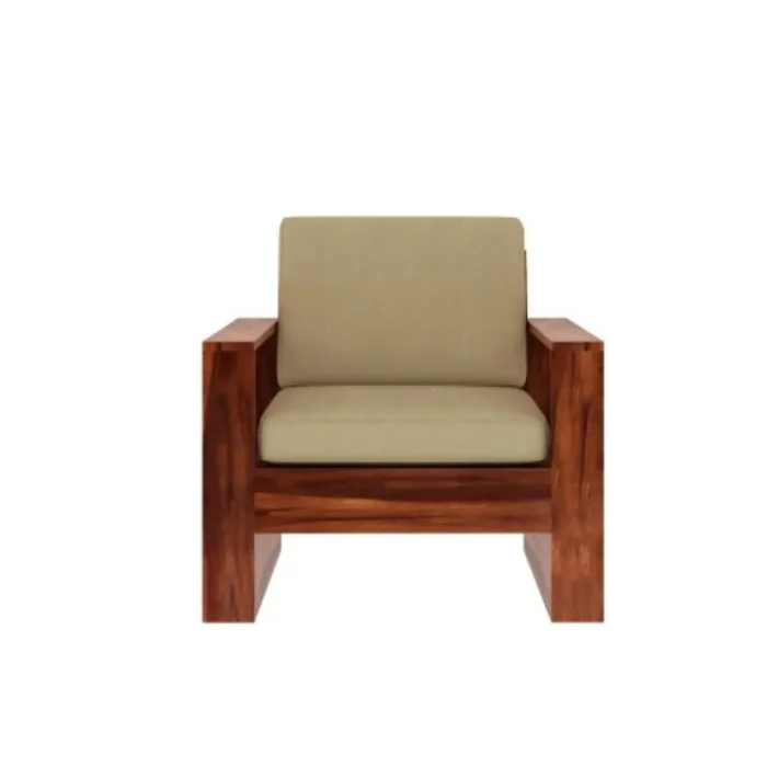 Priti : 5 Seater Wooden Sofa Set with Side Storage - Image 3