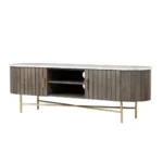 Ishu Piano Wide Grey TV Cabinet - Image 2