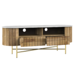 Piano Solid Wood Marble TV Cabinet 2 - Image 5