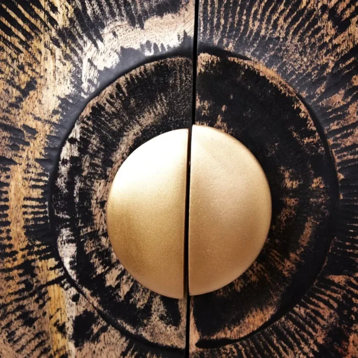 6-44 Golden Sunset 4 Door Wooden Sideboard - Image 4