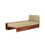 Priti : Valencia L-Shaped Wooden Sofa with Side Storage Drawer - Image 3