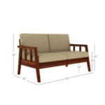 Priti : Cadiz Wooden Sofa Set - Image 5