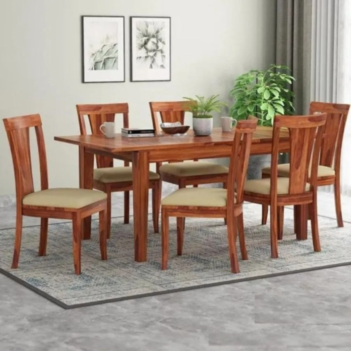 6-52 PRITI : Home Center 6 Seater Dining Set - Image 1