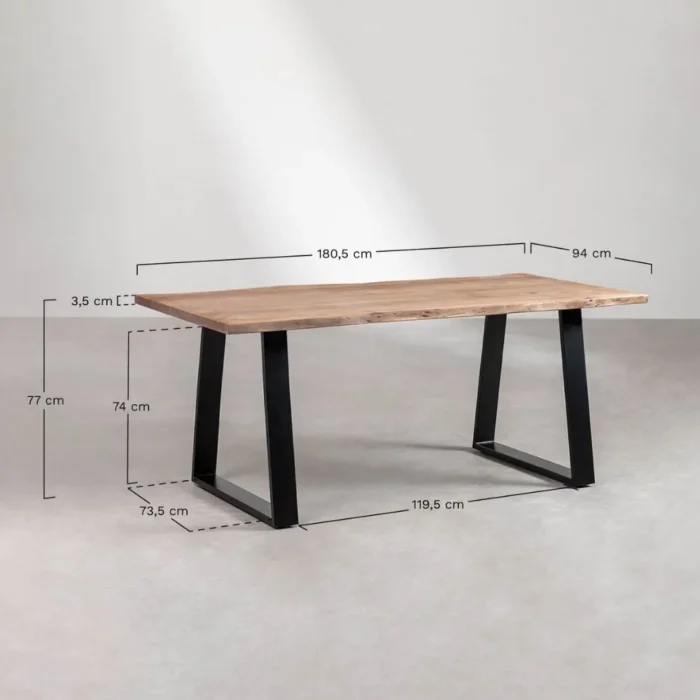 Varena Solid Wood Dining Table - Image 6