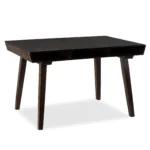 Nantes Solid Dark Walnut Wood 4 Seater Dining Table - Image 3