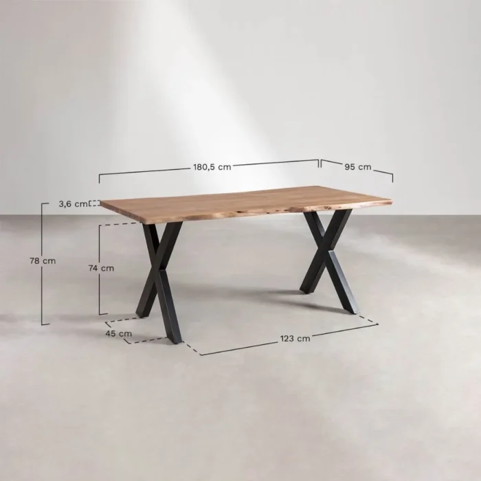 CANDANS SOLID WOOD DINING TABLE - Image 3
