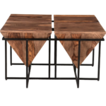 Mack Modern Wood Pyramid Coffee Table - Image 3