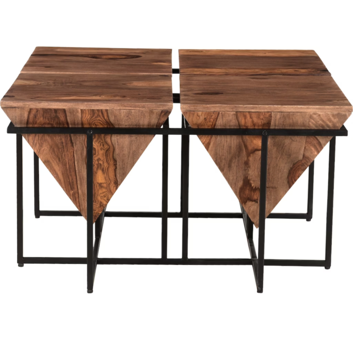 Mack Modern Wood Pyramid Coffee Table - Image 3