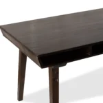 Nantes Solid Dark Walnut Wood 4 Seater Dining Table - Image 4