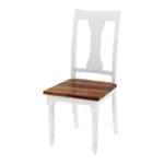 PRITI : Manila Two Tone Solid Wood Farmhouse Dining Table & Arm Chair Set - Image 2