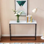Lichfield Marble Finish Console Table - Image 2