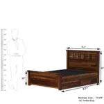 Priti : Prestige Solid Wood King Size Drawer Storage Bed - Image 8
