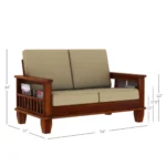 Priti : Sevilla Wooden Sofa Set - Image 5