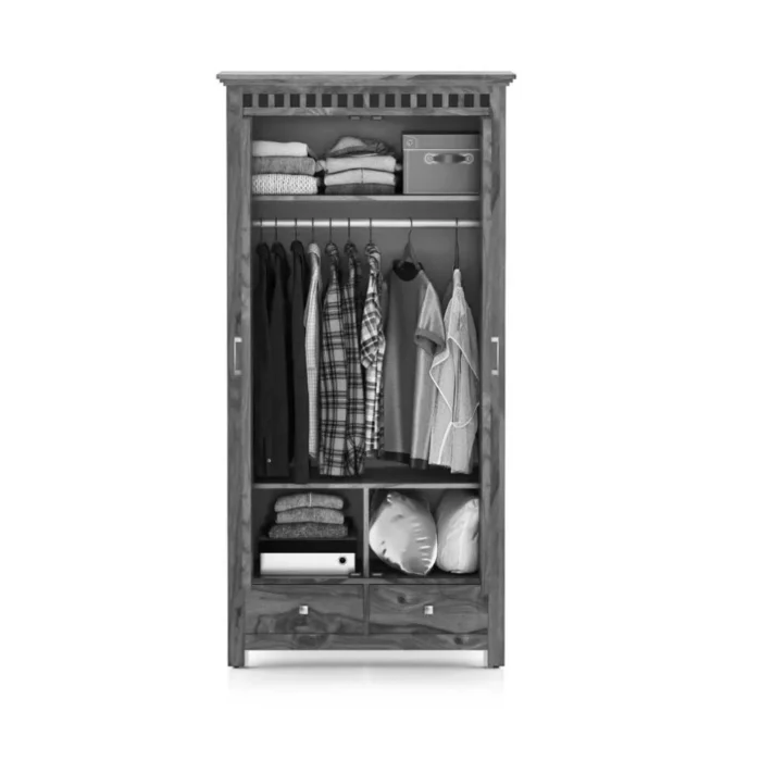 Albira Solid Wood 2 Door Wardrobe - Image 6