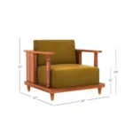 Priti : Brescia Wooden Sofa Set - Image 5