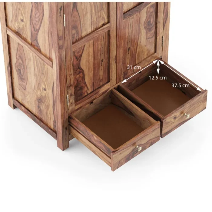 Venus Solid Wood 2 Door Wardrobe - Image 8