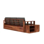 Priti : L-Shaped Solid Wood Multifunctional Corner Sofa with Storage - Image 5