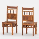 PRITI : Haines Rustic Solid Wood Dining Table Chair Bench Set - Image 8