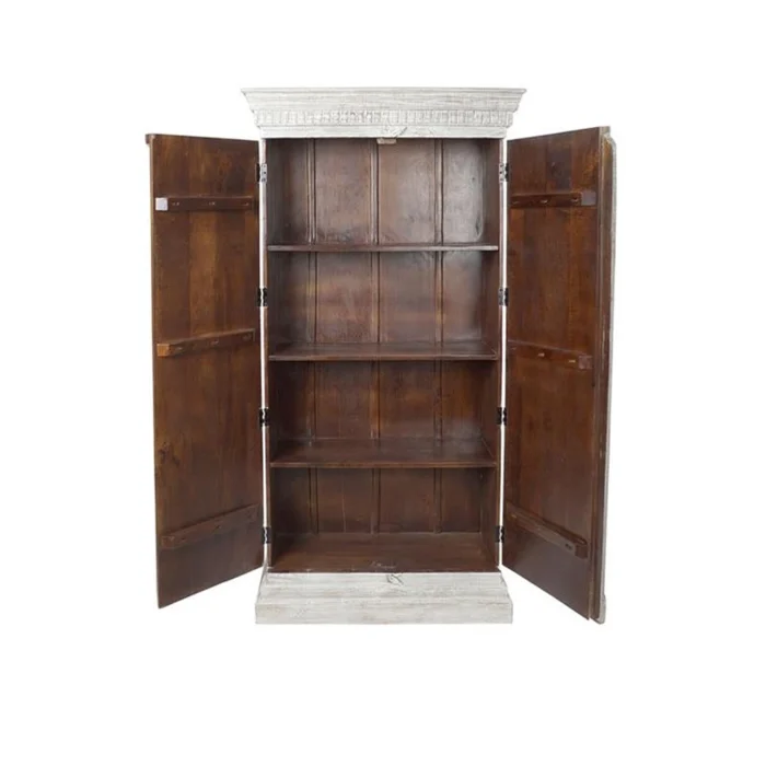Canary Carved Solid Wooden Cabinet 2 Door - Image 3