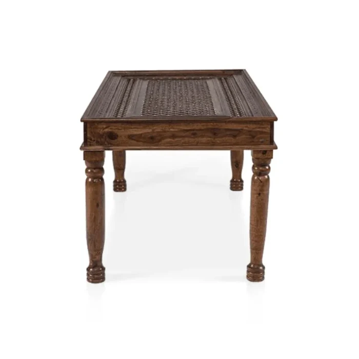 9 (3) PRITI : Verona Antique Brass Solid Wood Brass Dining Table set - Image 2