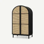 Almeida Solid Wood and Rattan Wardrobe - Image 5