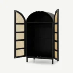 Almeida Solid Wood and Rattan Wardrobe - Image 2