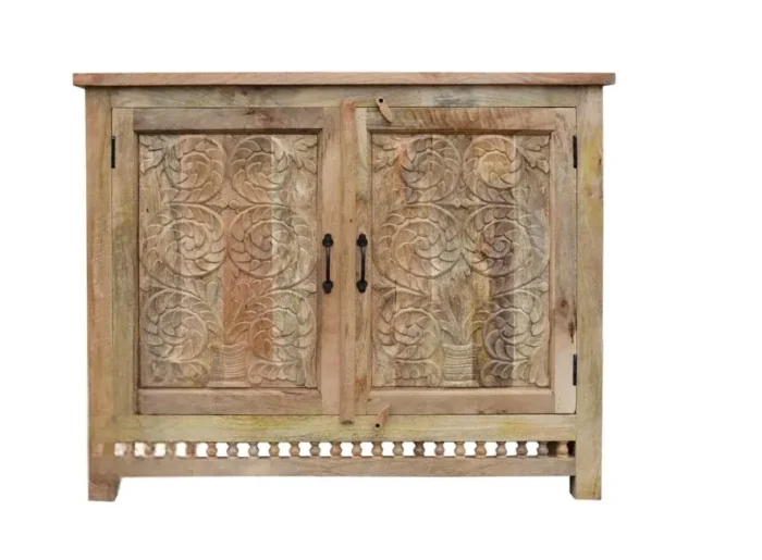 Nairobi Hand Carved 2 Door Sideboard - Image 3