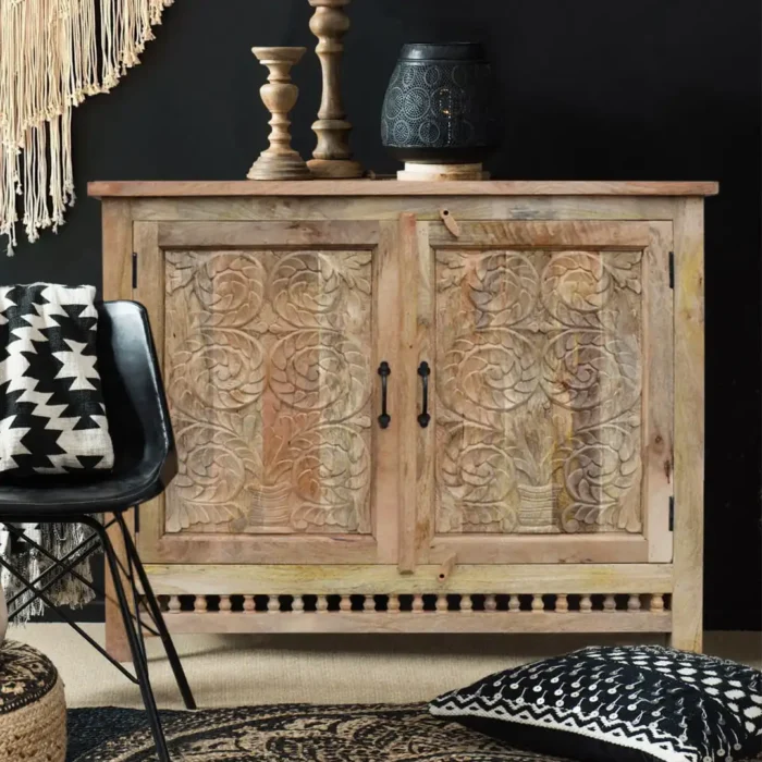 Nairobi Hand Carved 2 Door Sideboard