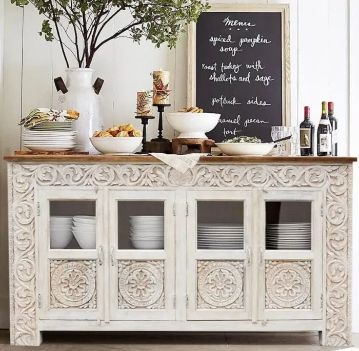 CHEST-OF-DRAWERS-e1706527386966 (1) Ariande White 4 Door Sideboard - Image 3