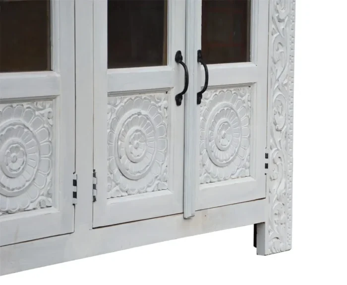 CHEST-OF-DRAWERS33 Ariande White 4 Door Sideboard - Image 6