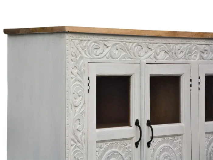 CHEST-OF-DRAWERS88 Ariande White 4 Door Sideboard - Image 9