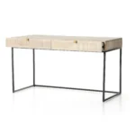 Priti Carved Mango Wood Writing Desk 56 - Image 5