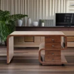 Priti Desk Soft Snake Walnut -150x70cm