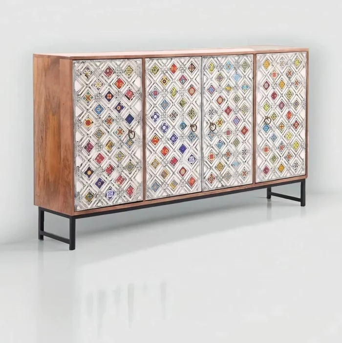 Johannes Carved with Tile Fitting Sideboard