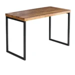 Superb Amazing Solid Wood Table | Bench With Square Iron Leg | Solid Wood end Table - Image 2