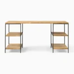 Priti Industrial Storage 3-Piece Modular Desk with Open Shelves - Image 8