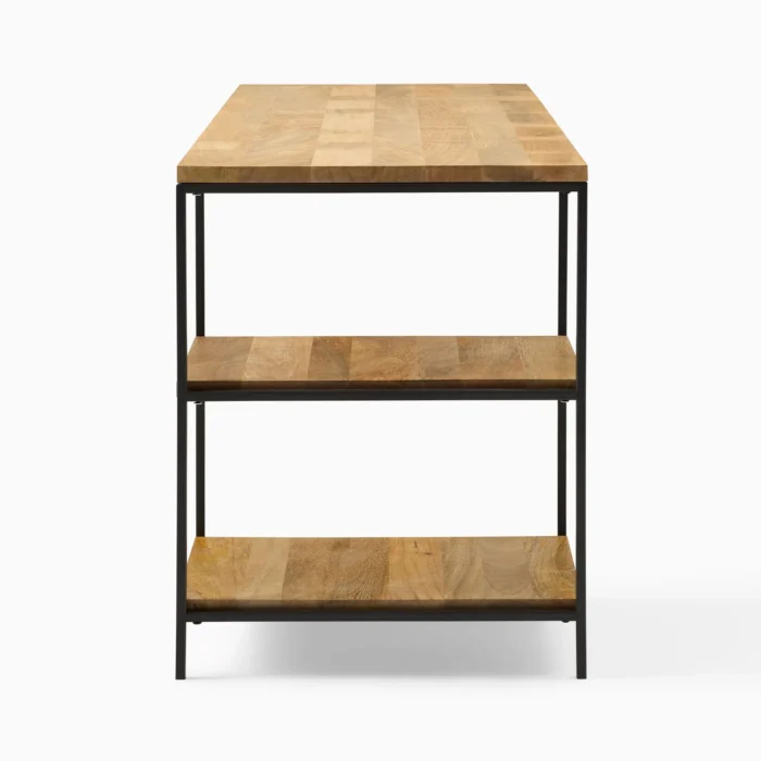 Priti Industrial Storage 3-Piece Modular Desk with Open Shelves - Image 7