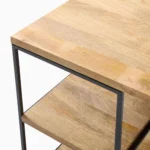 Priti Industrial Storage 3-Piece Modular Desk with Open Shelves - Image 5