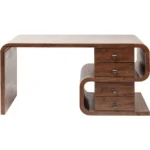 Priti Desk Soft Snake Walnut -150x70cm - Image 2