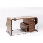 Priti Desk Soft Snake Walnut -150x70cm - Image 4